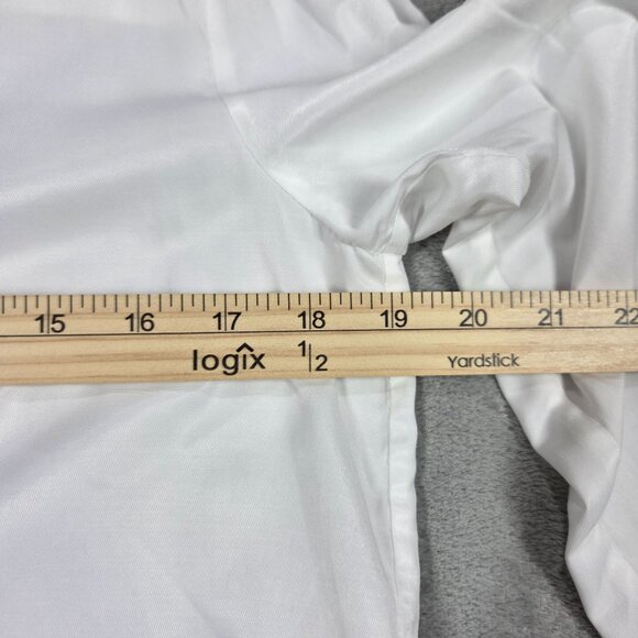 Tuckernuck Shirt Womens Small White Button Front Peplum Hi Lo Hem Tunic Preppy - Picture 6 of 7